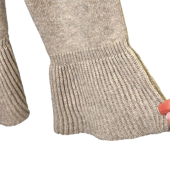 Style & Co. Beige Ribbed Ruffle Hem and Cuffs Pullover Tunic Sweater - Picture 5 of 10